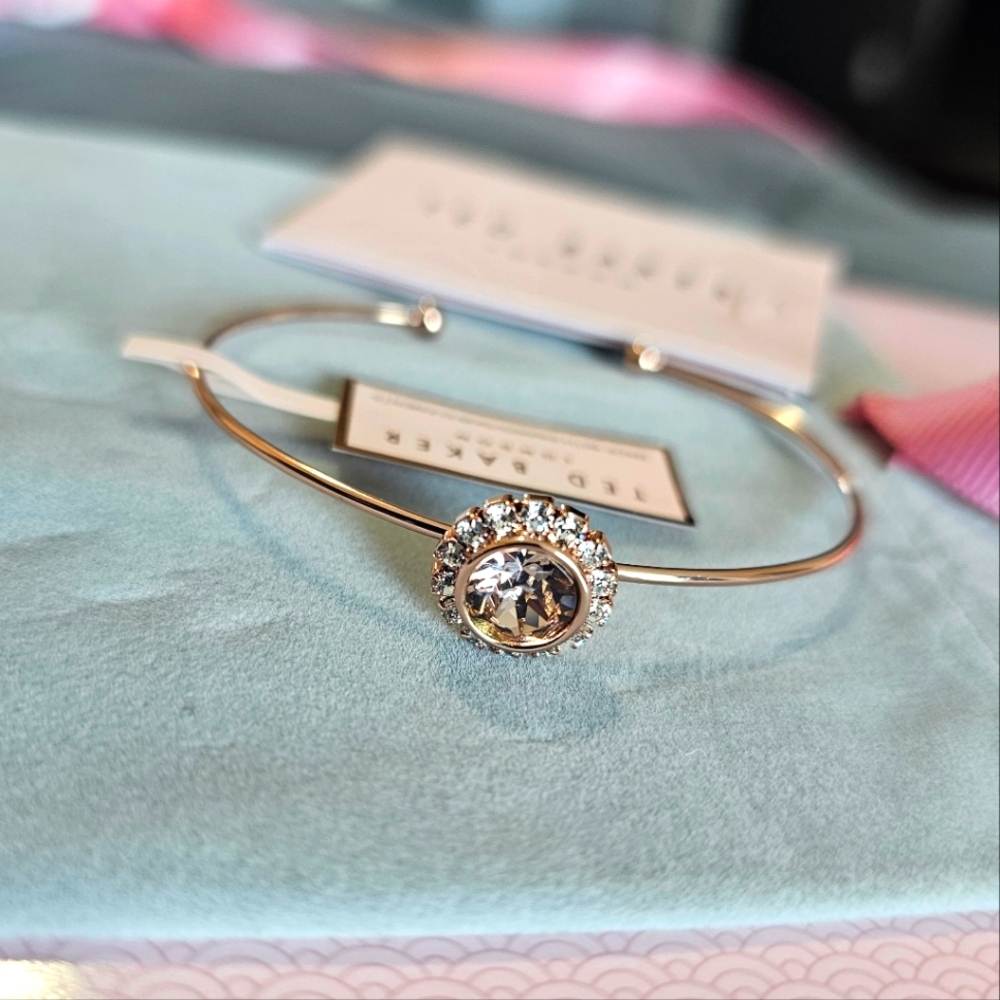 Ted Baker Sapelle Crystal Chain Ultra Fine Cuff with Crystal Accents